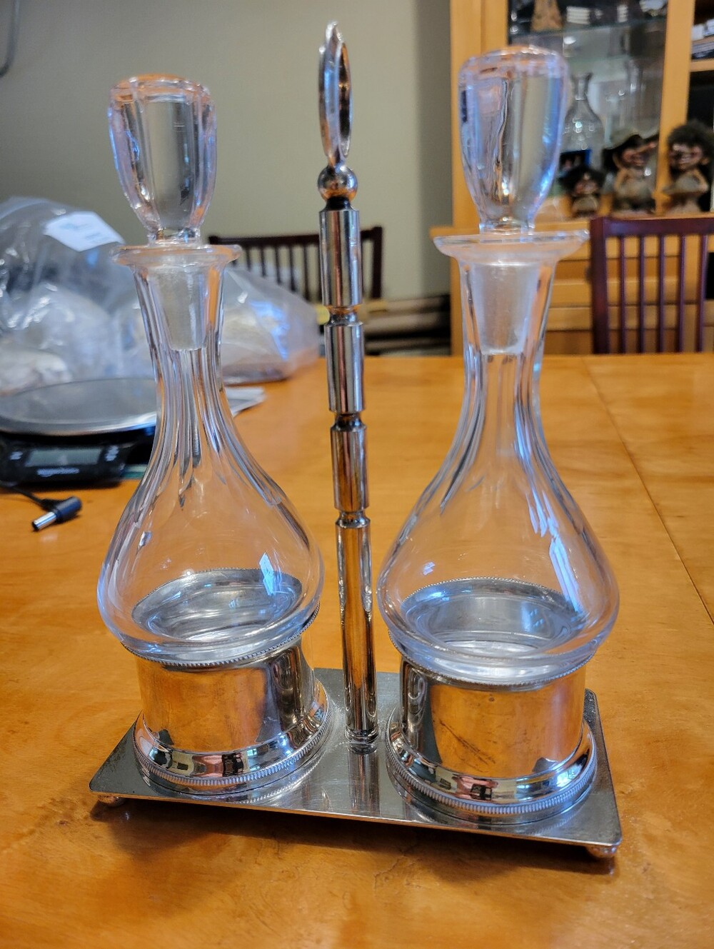 Vintage 1970s Oil And Vinegar Cruet Set Made In Italy